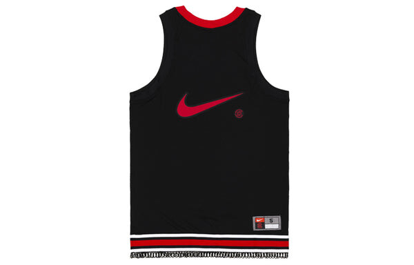 Спортивная футболка x clot crossover chinese style printing basketball vest black Nike, черный — фото 2