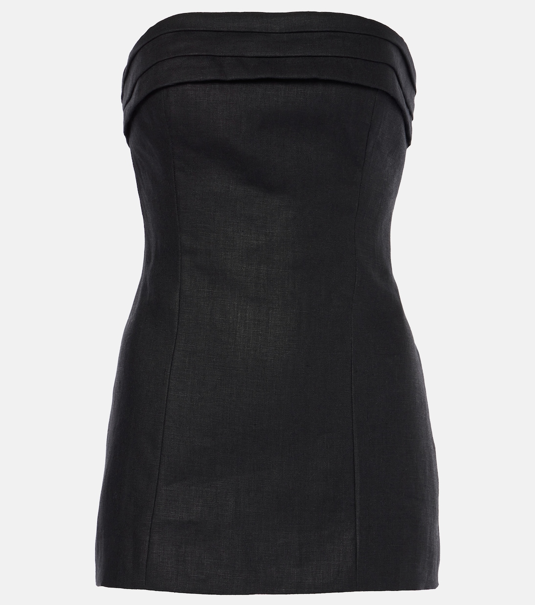 

Льняной топ без бретелек Faithfull, черный