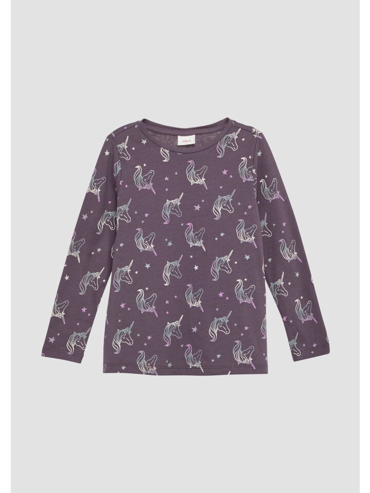 

Футболка s.Oliver T-Shirt langarm, фиолетовый