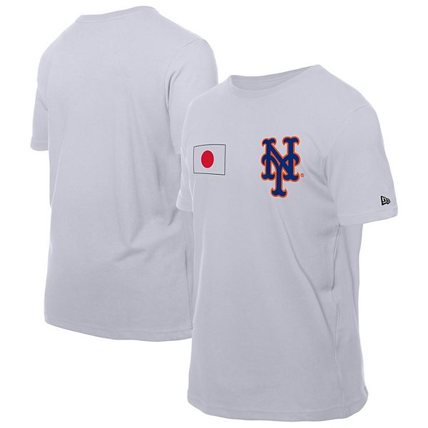 

Мужская белая футболка new york mets с японским флагом New Era