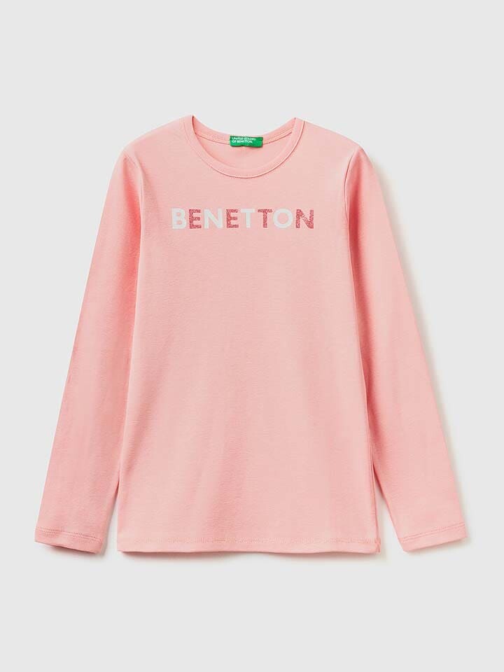 

Лонгслив Benetton Longsleeve, розовый