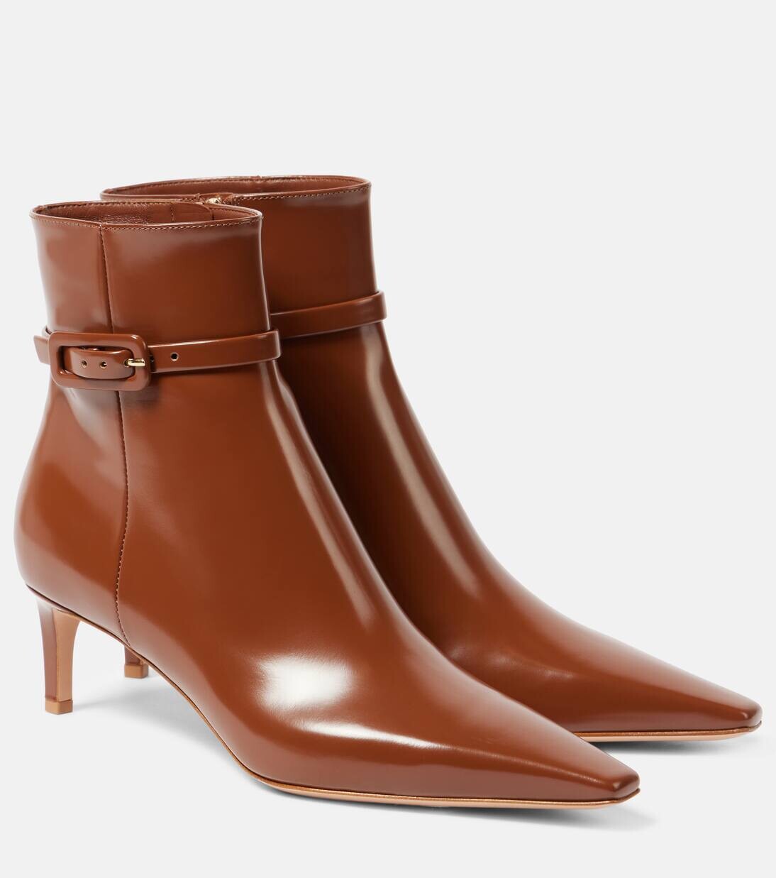 Ботильоны из лакированной кожи Gianvito Rossi, цвет havana