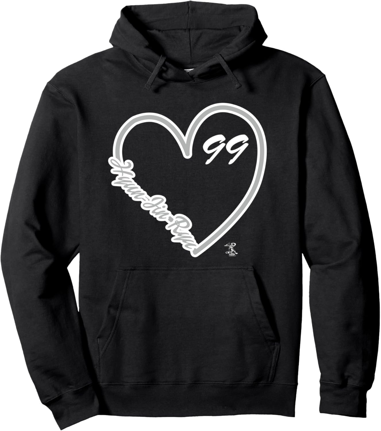 

Худи Hyun-Jin Ryu Heart Script Gameday, черная Ballpark Mvp