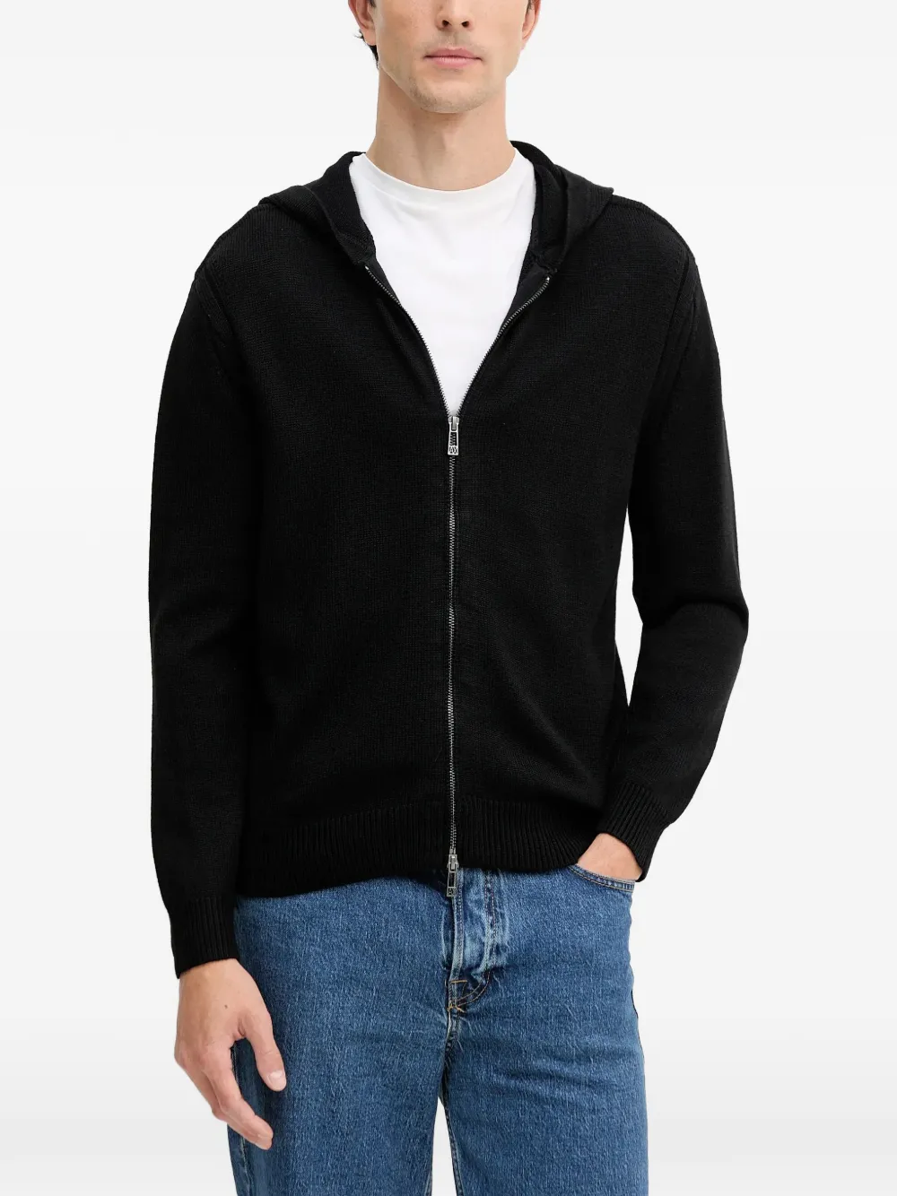 

Худи на молнии Armani Exchange, черный