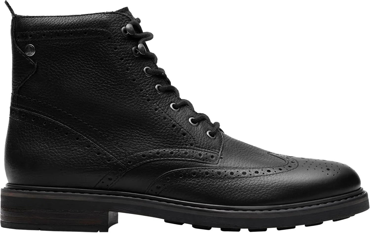 Мужские ботинки Clarks Newford LaceBT из черной гладкой кожи