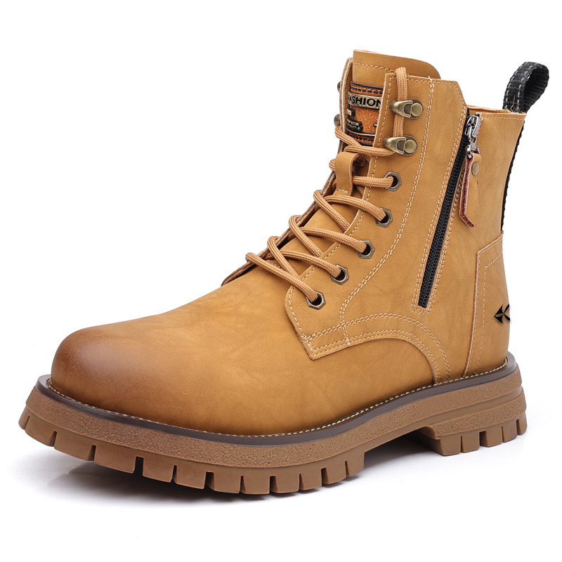 

ZAMST Жёлтые короткие полусапоги Martin без подкладки мужские, цвет Yellow, Unlined Shoes