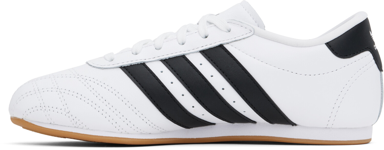 Бело-черные кроссовки для тхэквондо на шнуровке Adidas Originals, Cloud white/Core black/Gum — фото 3