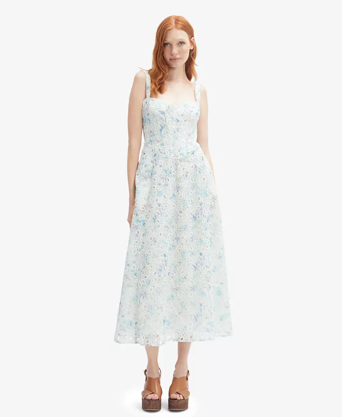 

Женское вышитое платье Adaline А-силуэта без рукавов Bardot