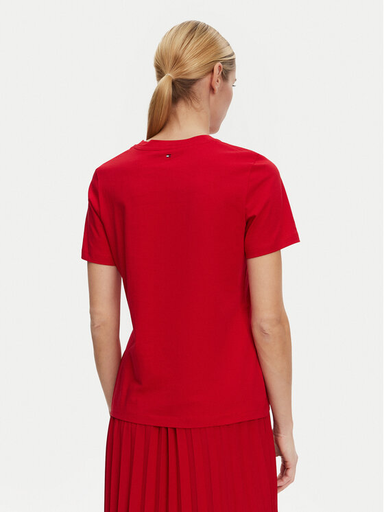 Футболка обычного кроя WW0WW45522 Tommy Hilfiger, красный — фото 3