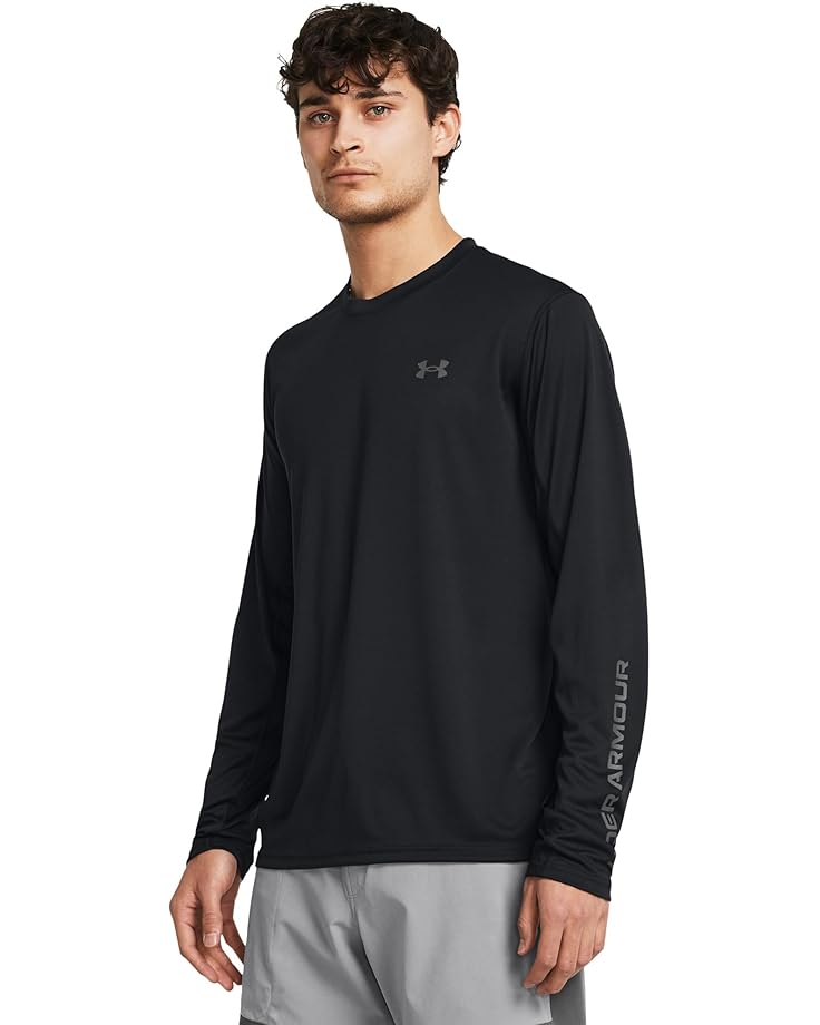 

Лонгслив Under Armour Drift Tide Knit Long, цвет Black/Castlerock/Castlerock