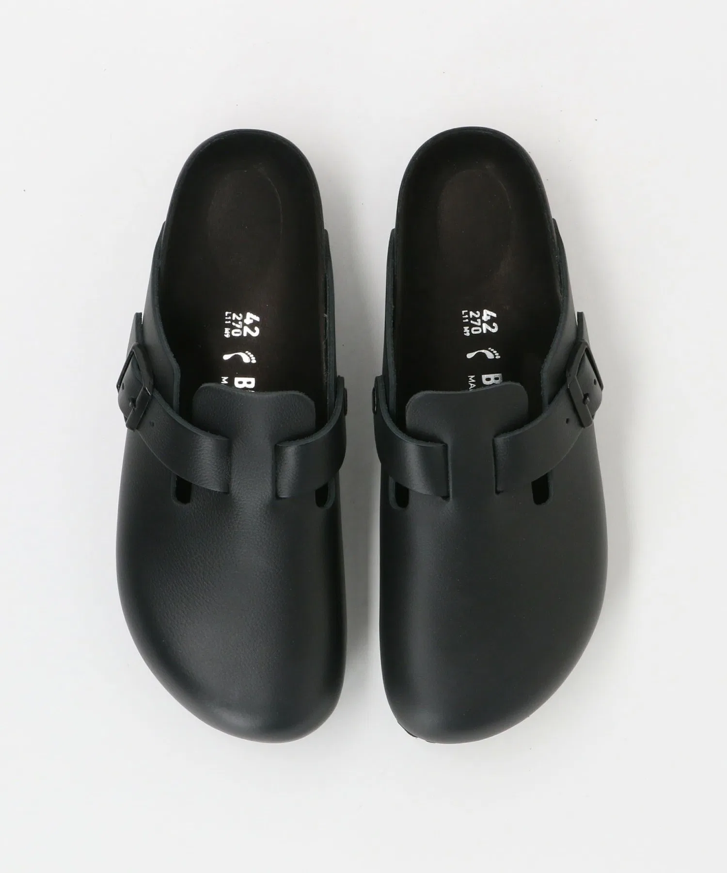 Мужские кожаные сандалии BIRKENSTOCK Boston чёрные — фото 3