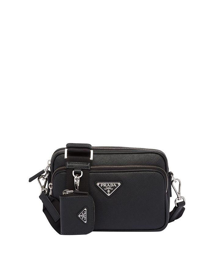 

Сумка через плечо из кожи Saffiano Prada, черный