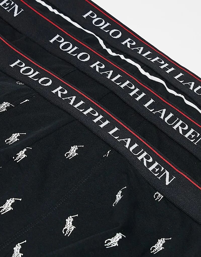Боксеры 3 шт Polo Ralph Lauren черного цвета, разные цвета — фото 3