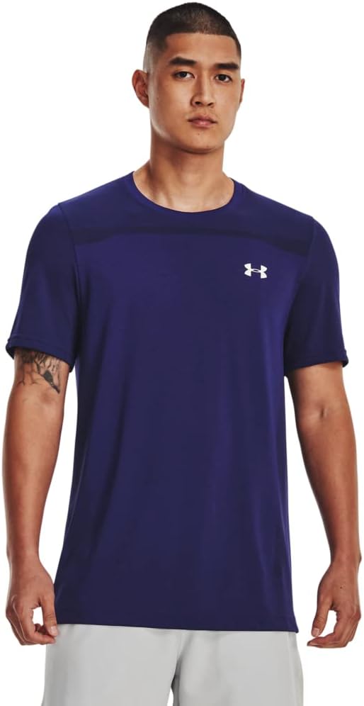 

Мужская бесшовная футболка с коротким рукавом от Under Armour, (468) Sonar Blue/Gray Mist