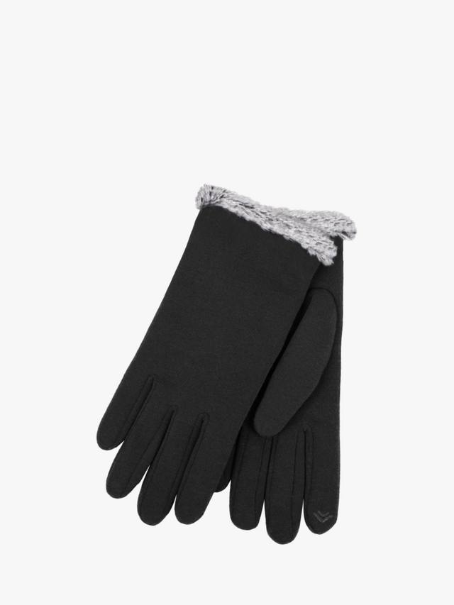 

Isotoner женские термоперчатки SmarTouch с меховыми манжетами totes, Black