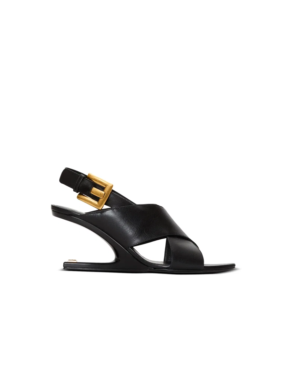 Сандалии Anthem No Wedge из гладкой кожи BALMAIN, черный