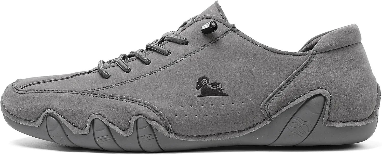 Мужские повседневные кожаные кроссовки, обувь Chukka Slip On Не скользящие дышащие ботинки Туристическая обувь DMGYCK, темно-серый — фото 3