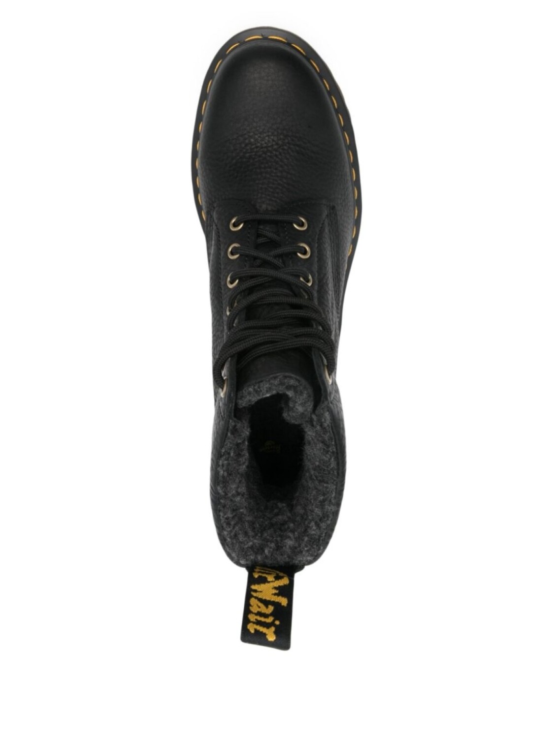Мужские ботинки Dr. Martens 1460 кожаные с рифленой подошвой, черный — фото 4