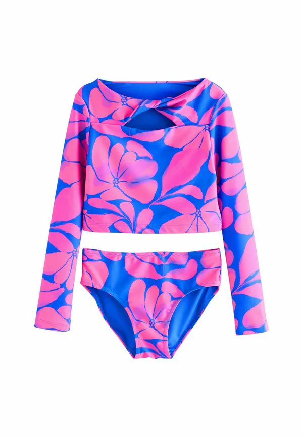 Бикини с длинными рукавами Next, Blue/Pink Floral Print