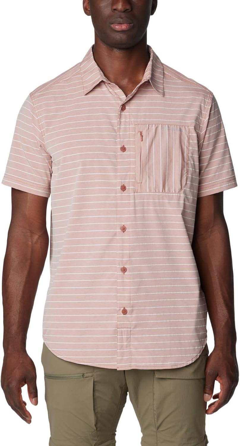 

Мужская рубашка Columbia Twisted Creek II с коротким рукавом, Auburn Horizontal Twisted Creek