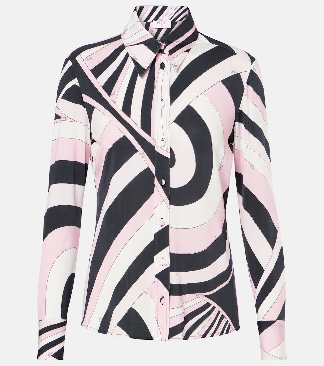 

Блуза из атласного джерси Iride Pucci, Nero/Rosa