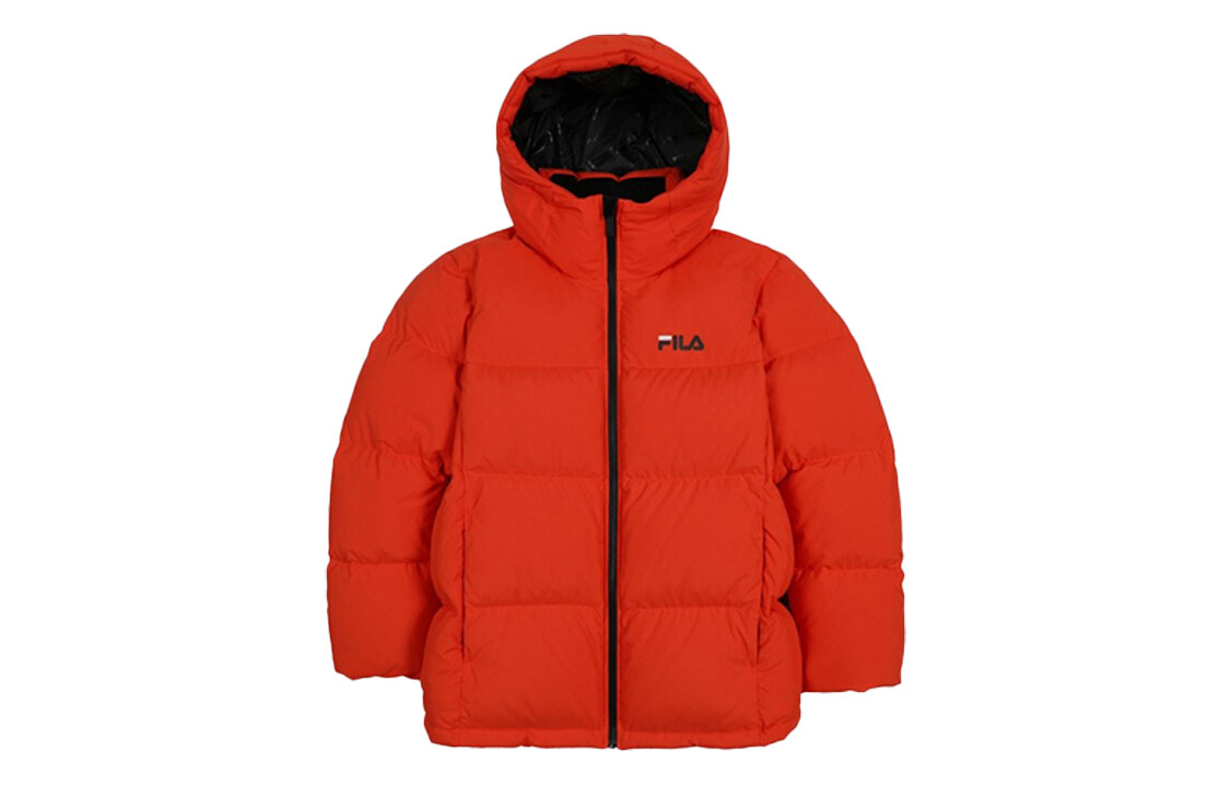 

Пуховик мужской оранжевый красный Fila
