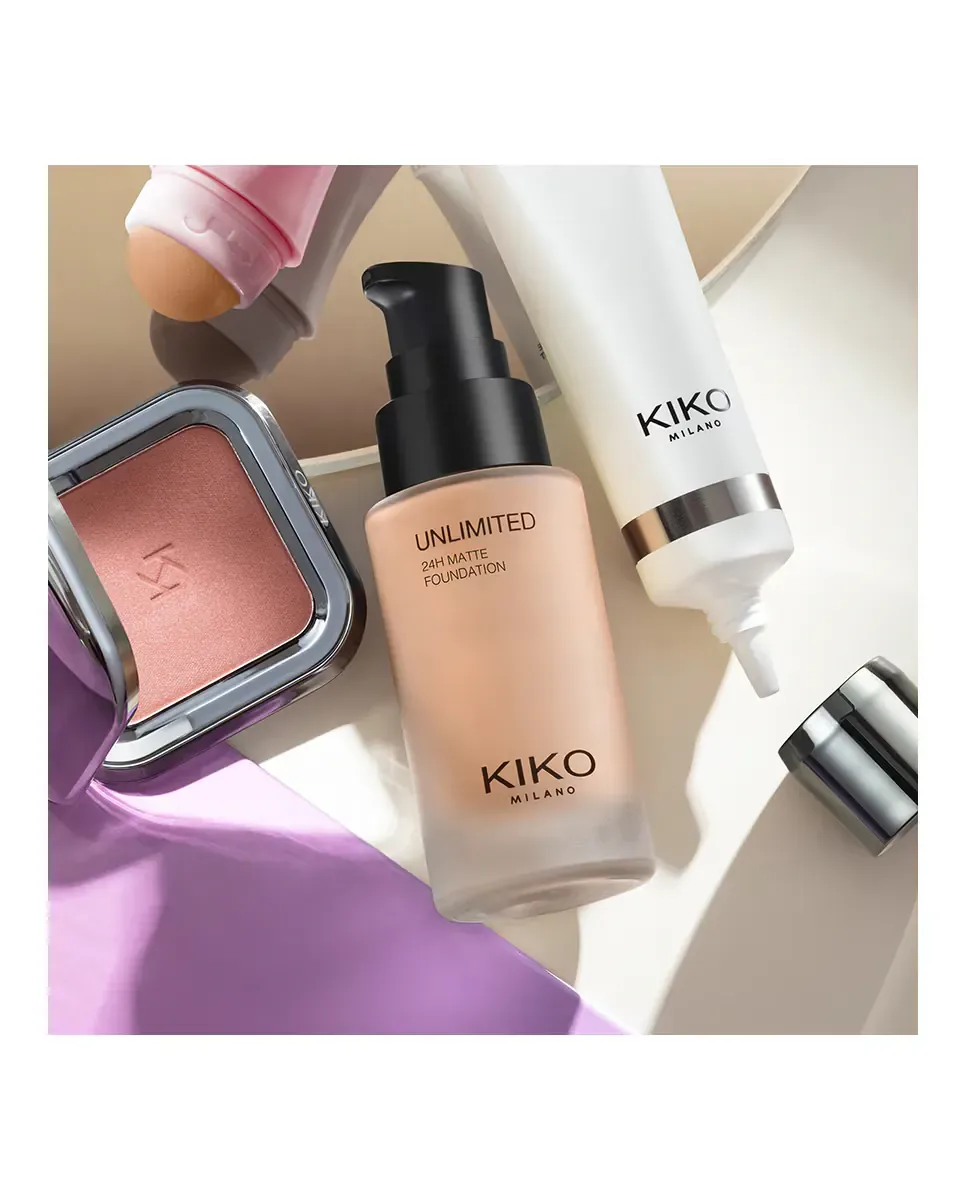 Матовая и жидкая основа для макияжа с длительностью до 24 часов Unlimited 24H Matte Foundation Kiko Milano, 4 Nr Neutral Rose — фото 4