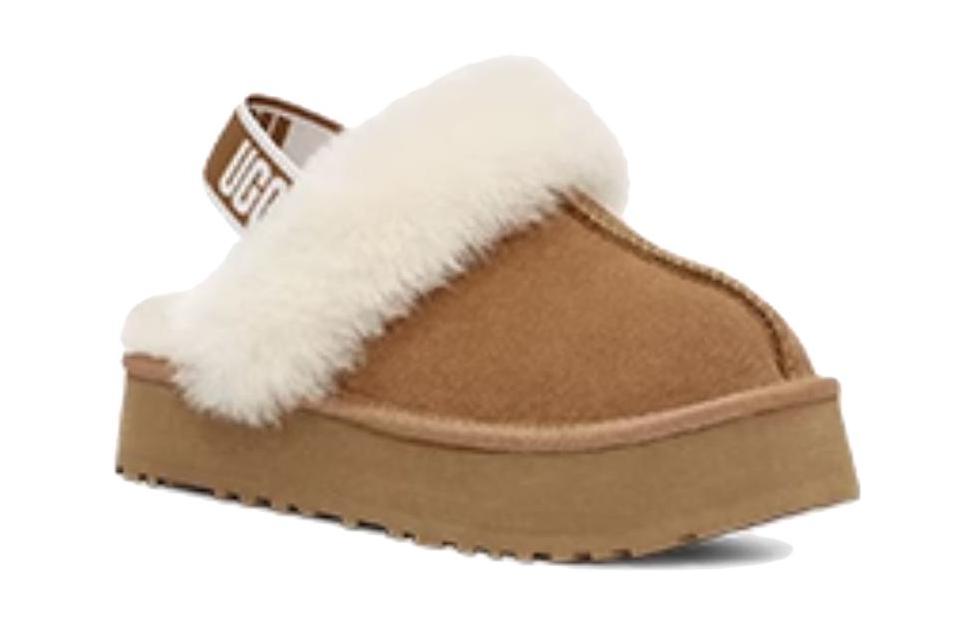 Тапочки (GS) UGG Funkette Slipper 'Chestnut' 1130395K-CHE, коричневый — фото 3