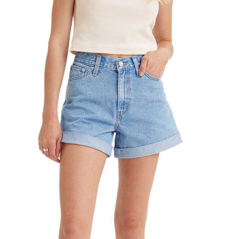 

Шорты Levi's Rolled 80S Mom Regular Waist Denim, синий