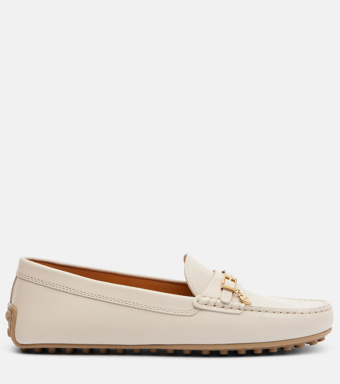 Городские водительские туфли Gommino из кожи Tod's, Mastice — фото 4