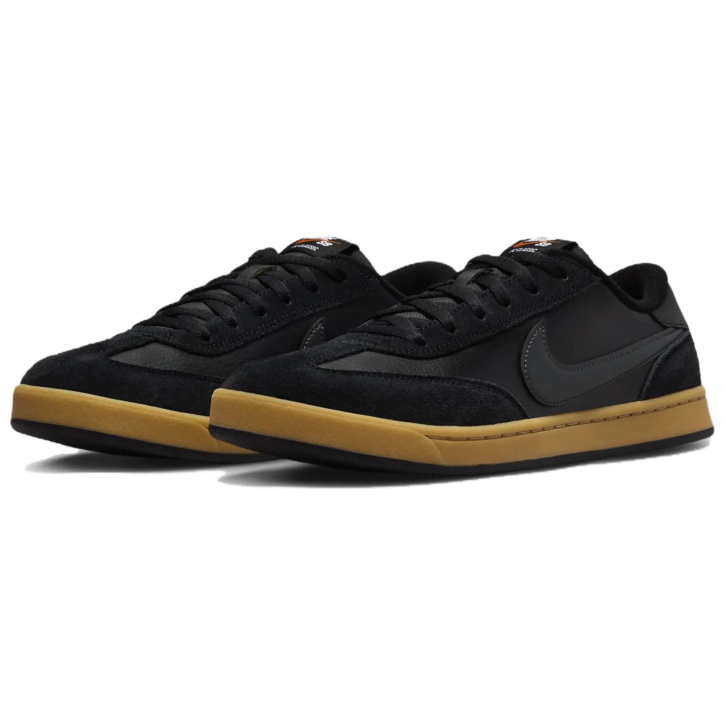 Кроссовки Nike SB FC Skateboarding Shoes Men Low-top Black/orange, черный/черный/оранжевый — фото 3