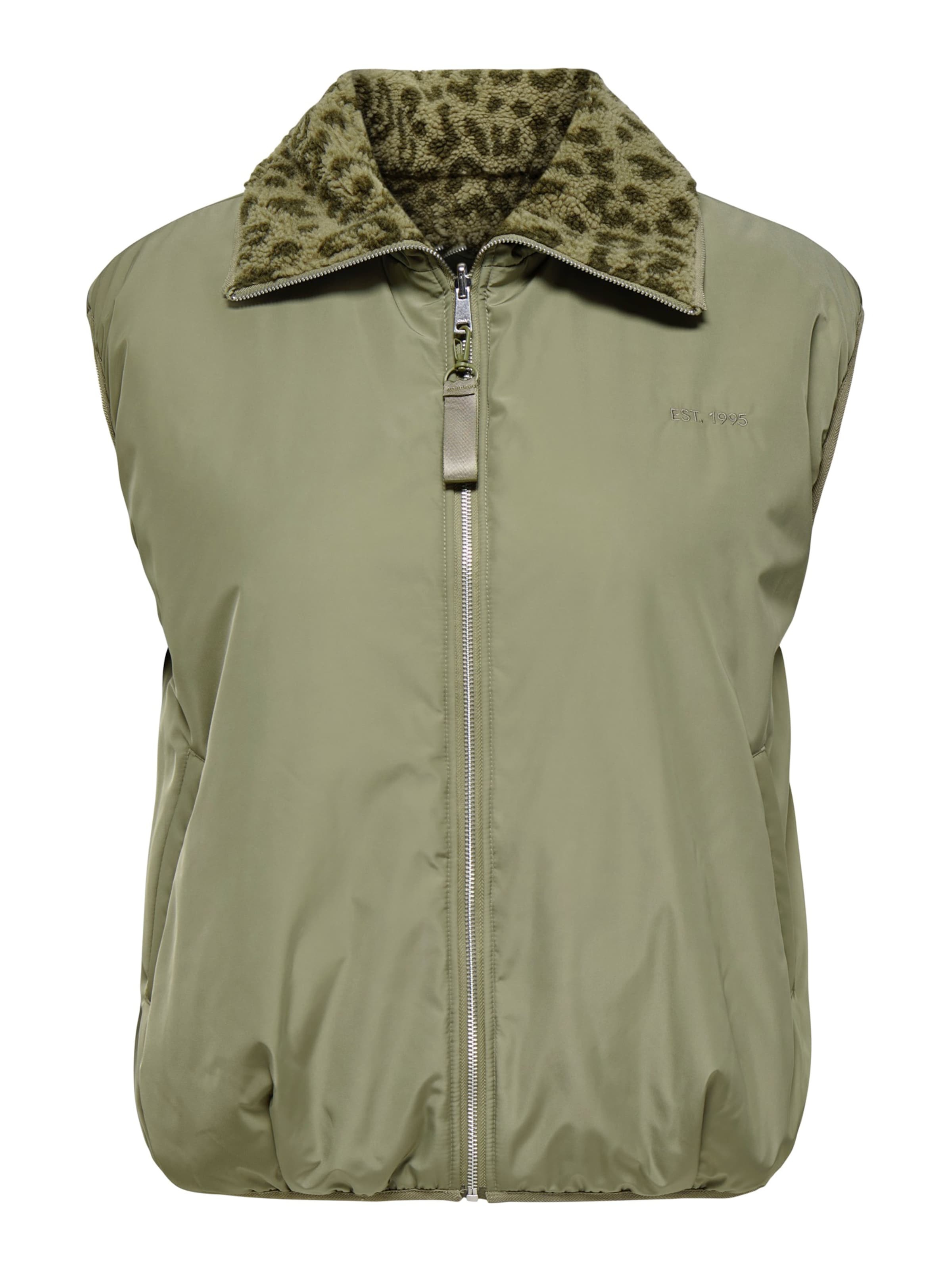 

ONLY Carmakoma Жилет 'Carsif' в цвете пастельный зеленый, темно-зеленый