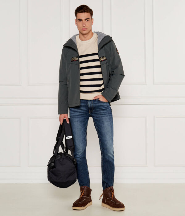 Джемпер мужской Tommy Hilfiger из органического хлопка с полосками, бежевый — фото 2