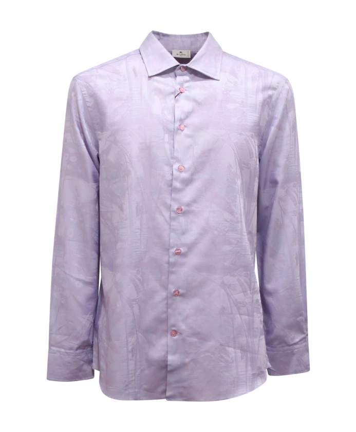 

Хлопковая рубашка, изготовленная в Италии. Etro, фиолетовый