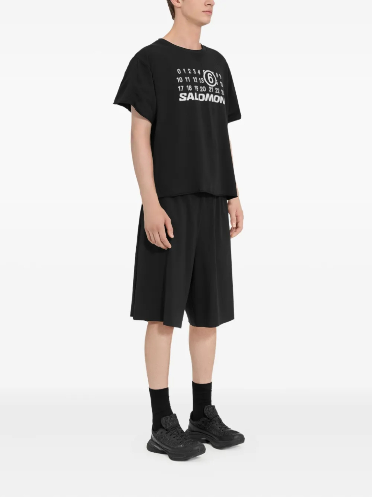 Футболка с логотипом из коллаборации с Salomon MM6 Maison Margiela X Salomon, черный — фото 3