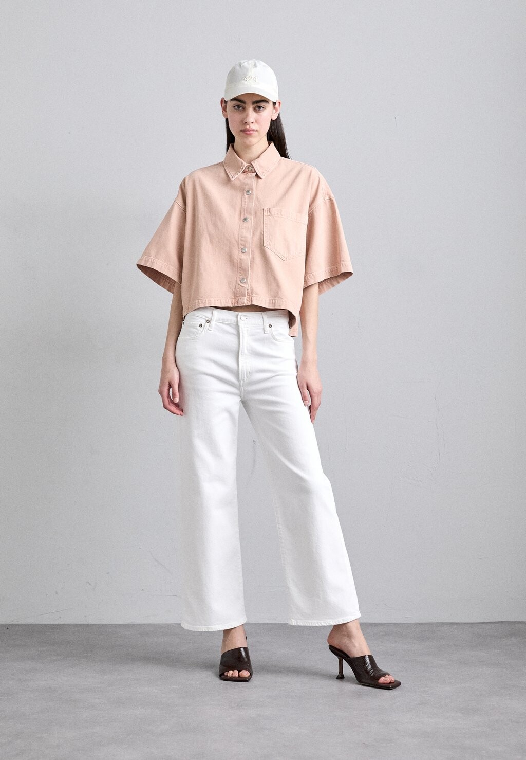 

Рубашка Rona Box Shirt Agolde, розово-соленый/бледно-розовый
