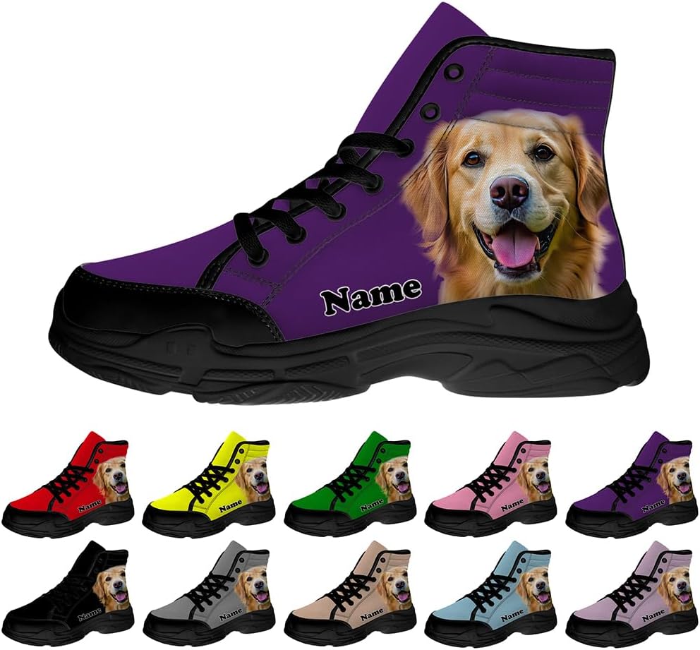 

Женские высокие кеды из канвы с индивидуальной картиной и текстом, персонализированный подарок для нее и для него Quorax, пурпурный