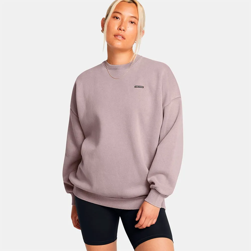 

Толстовка Under Armour Icon Heavyweight Fleece Oversized, серый/фиолетовый