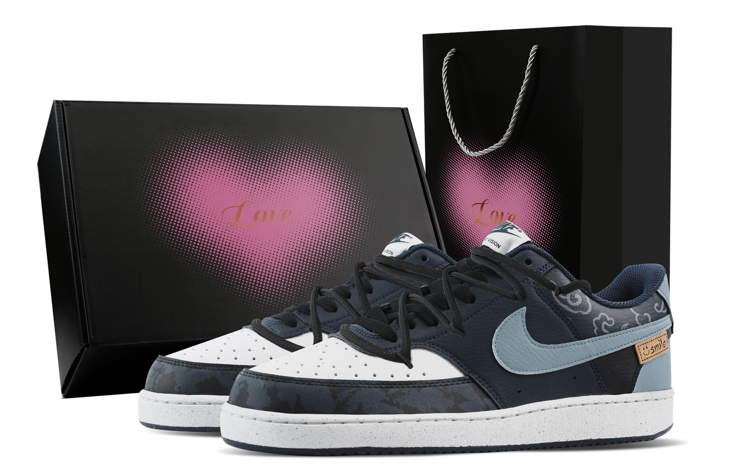

Nike Court Vision Low Cloud Island Light Smile, Heart Box низкие кроссовки для тренировок мужские blue