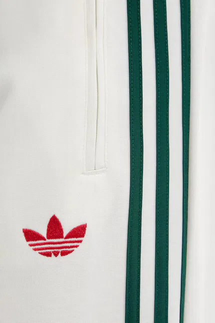 Спортивные штаны из полиэстера и хлопка Adidas Originals, бежевый — фото 4