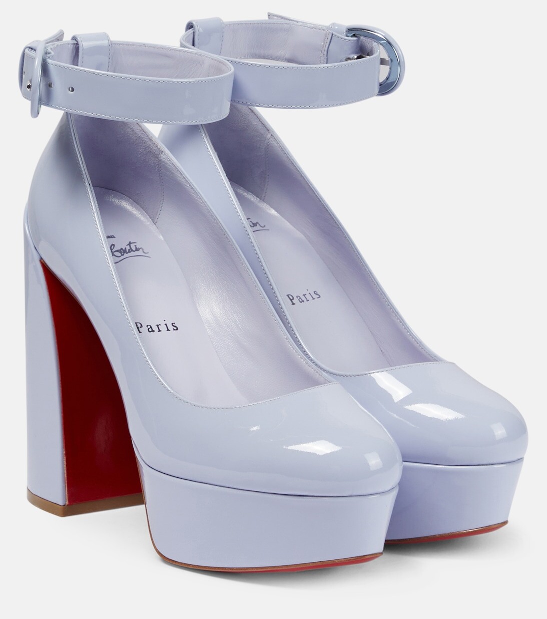 Туфли на платформе из лакированной кожи Movida Strap Christian Louboutin, фиолетовый