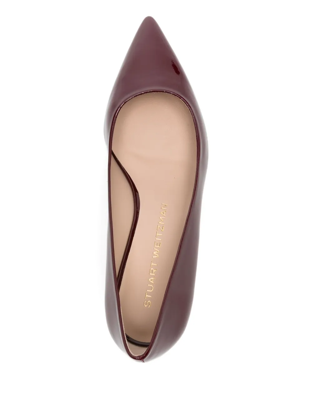 Туфли-лодочки на каблуке с зауженным носком Stuart Weitzman, коричневый — фото 4
