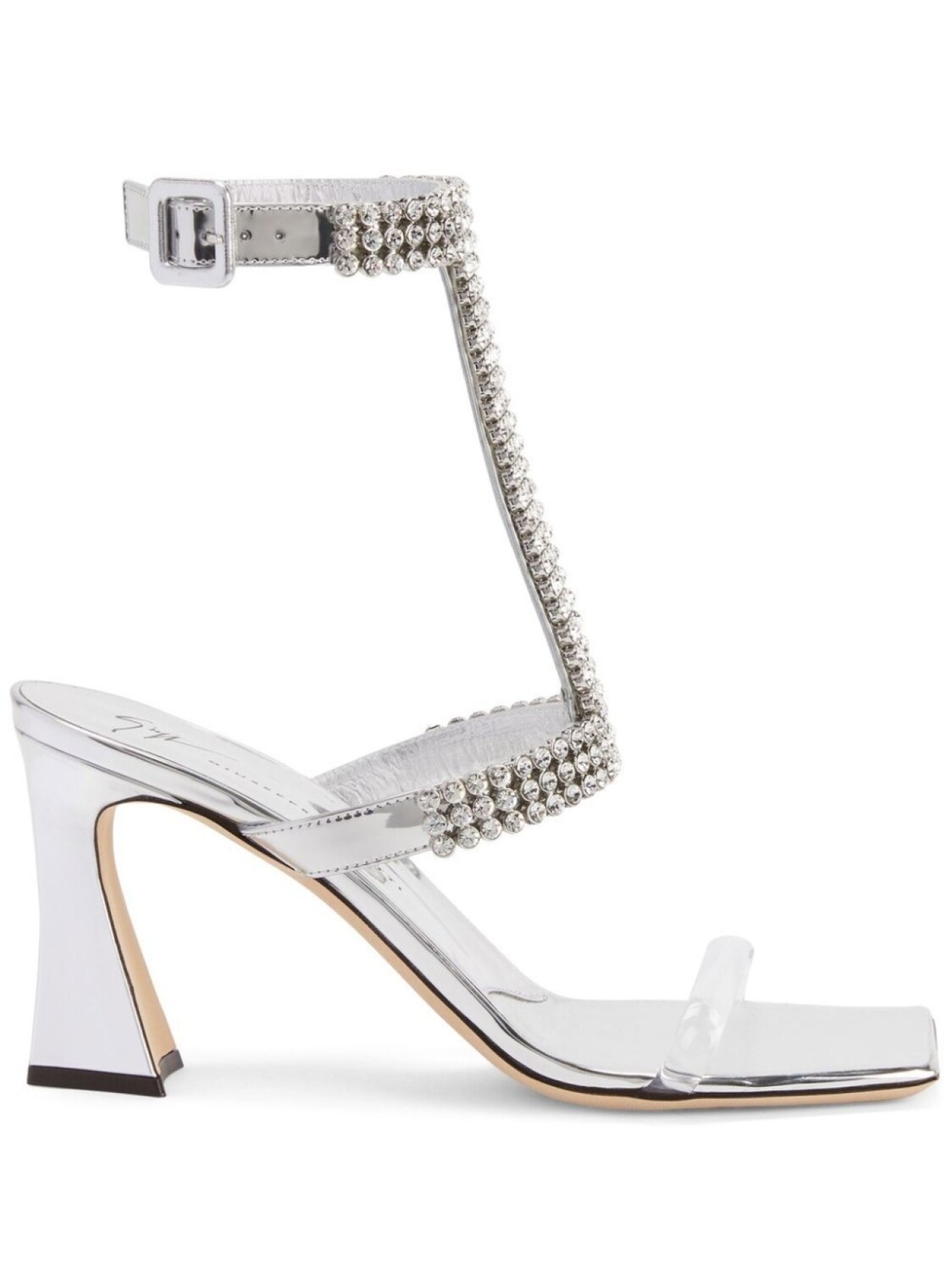 

Giuseppe Zanotti босоножки с кристаллами, серебристый