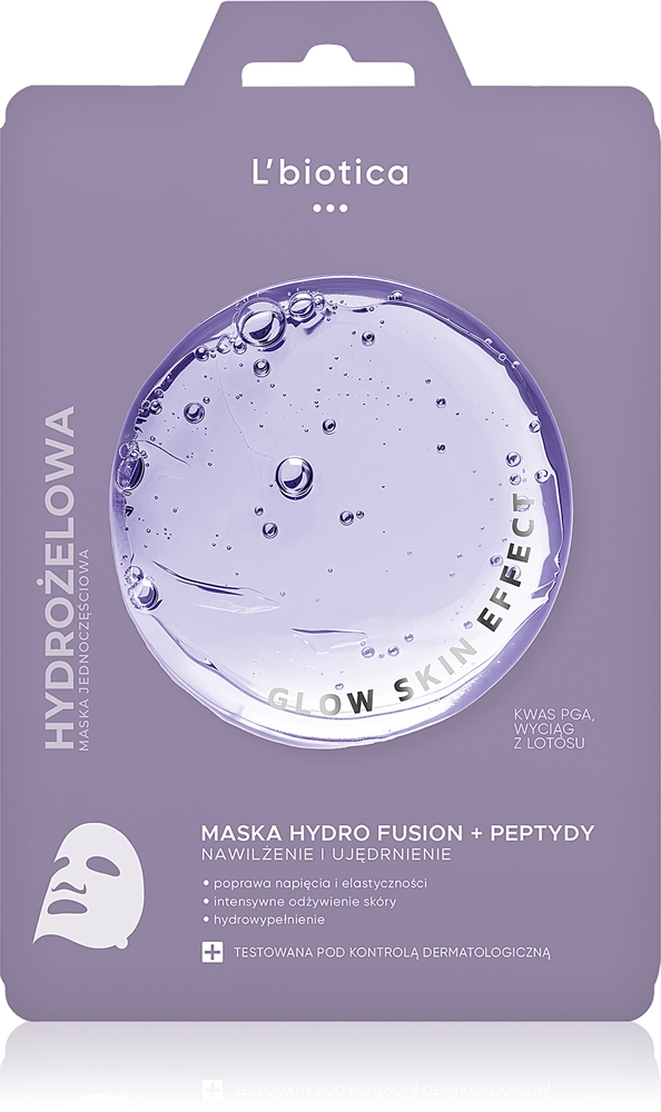 

Интенсивная гидрогелевая маска PGA Hydro Fusion + Peptides для ровного тона кожи L’Biotica, 1 шт