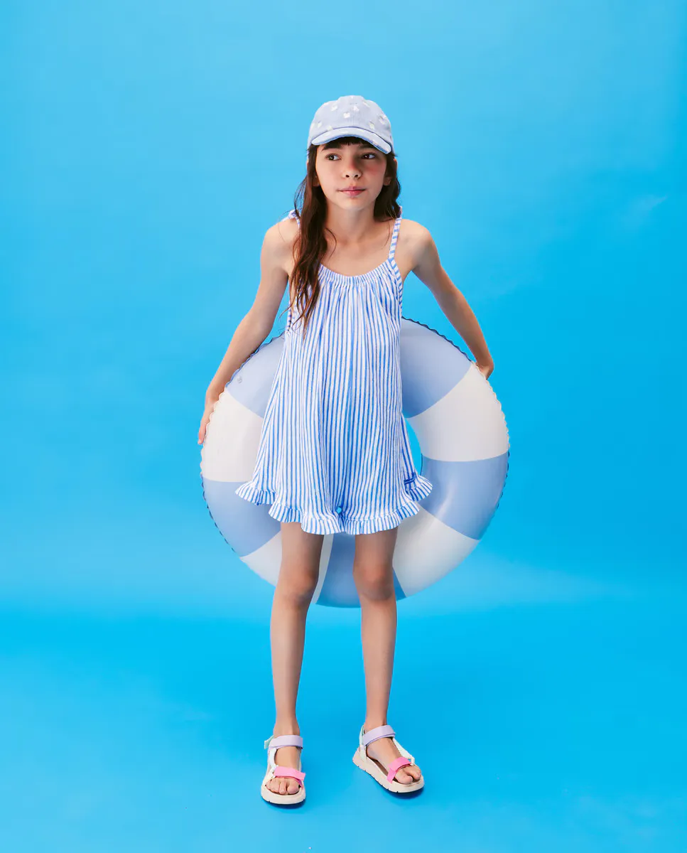 

Девичий короткий комбинезон Kids El Corte Inglés, белый