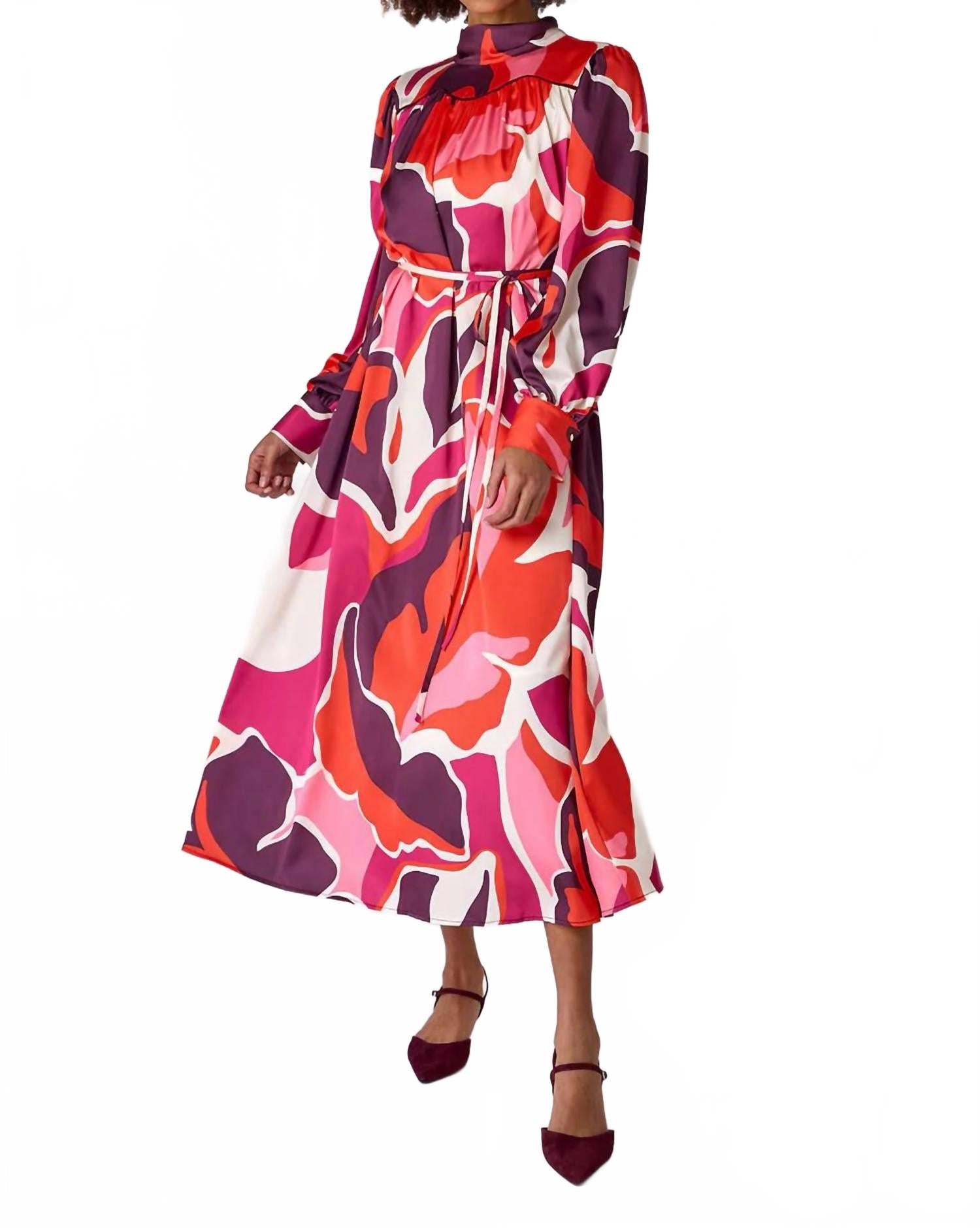 

Crosby by Mollie Burch Платье-миди Ryder розового цвета