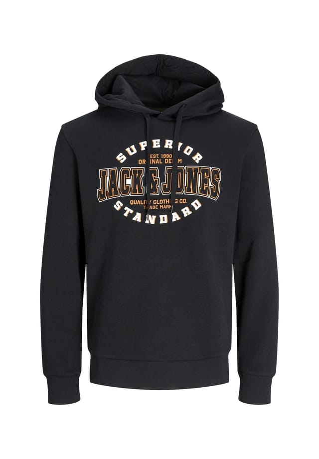 

Толстовка с капюшоном и логотипом Jack & Jones, черный