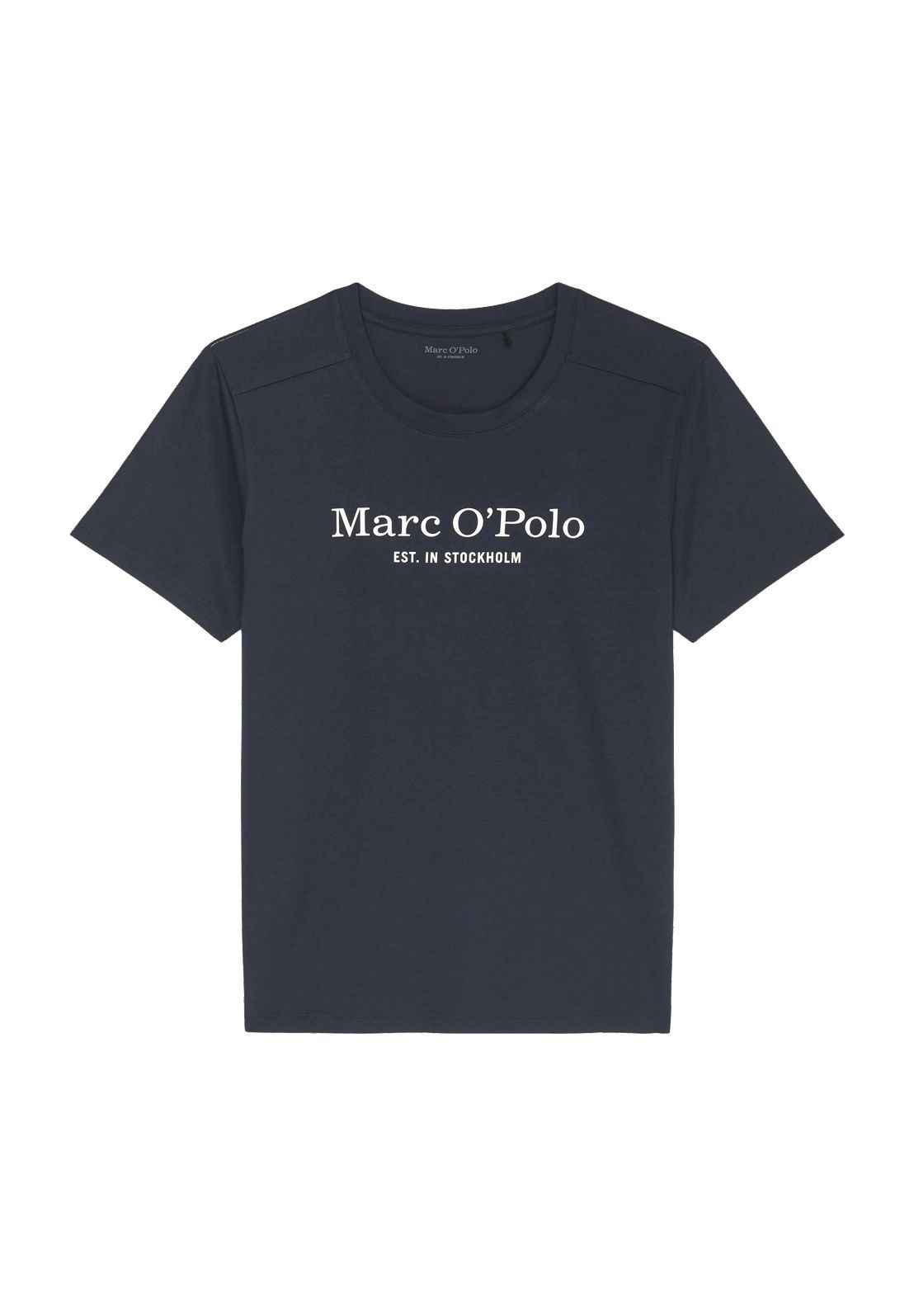 

Футболка Mix & Match Cotton, хлопок, принт с логотипом, мужская Marc O'Polo, цвет Dark Navy