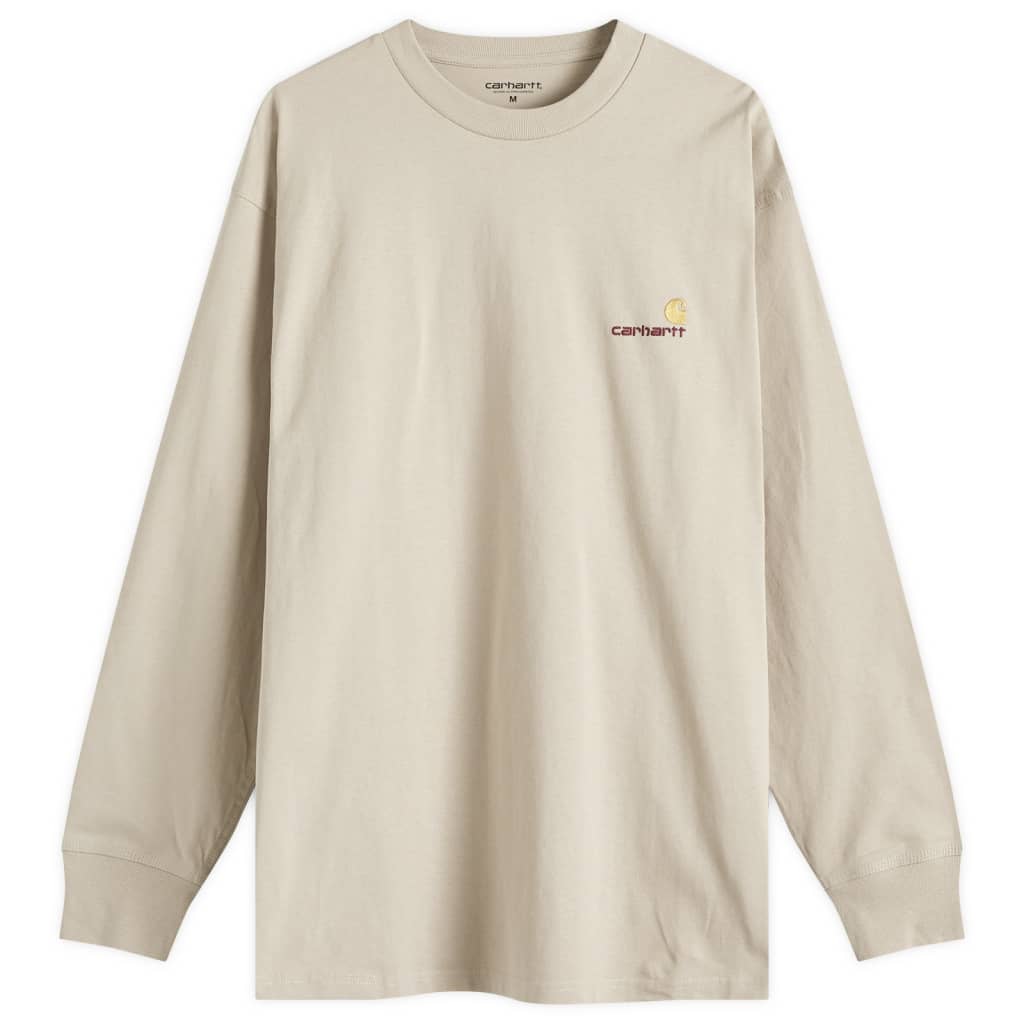 

Футболка с длинным рукавом American Script Carhartt Wip, цвет fleur de sel