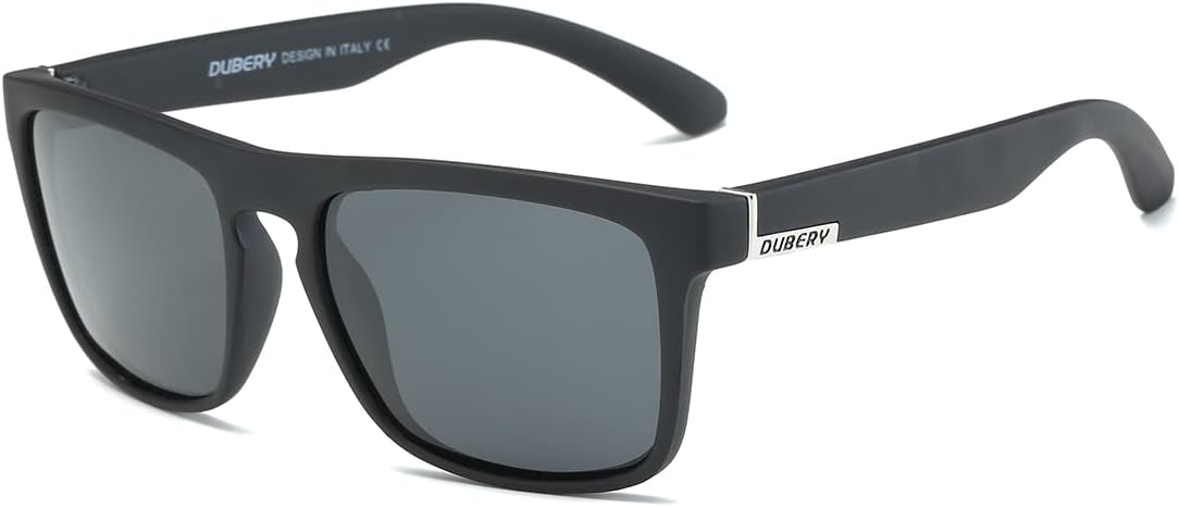 

Классические поляризованные солнцезащитные очки DUBERY для женщин и мужчин, 100% защита от УФ-излучения, квадратная форма, модные спортивные солнцезащитные очки, C1 Without Box